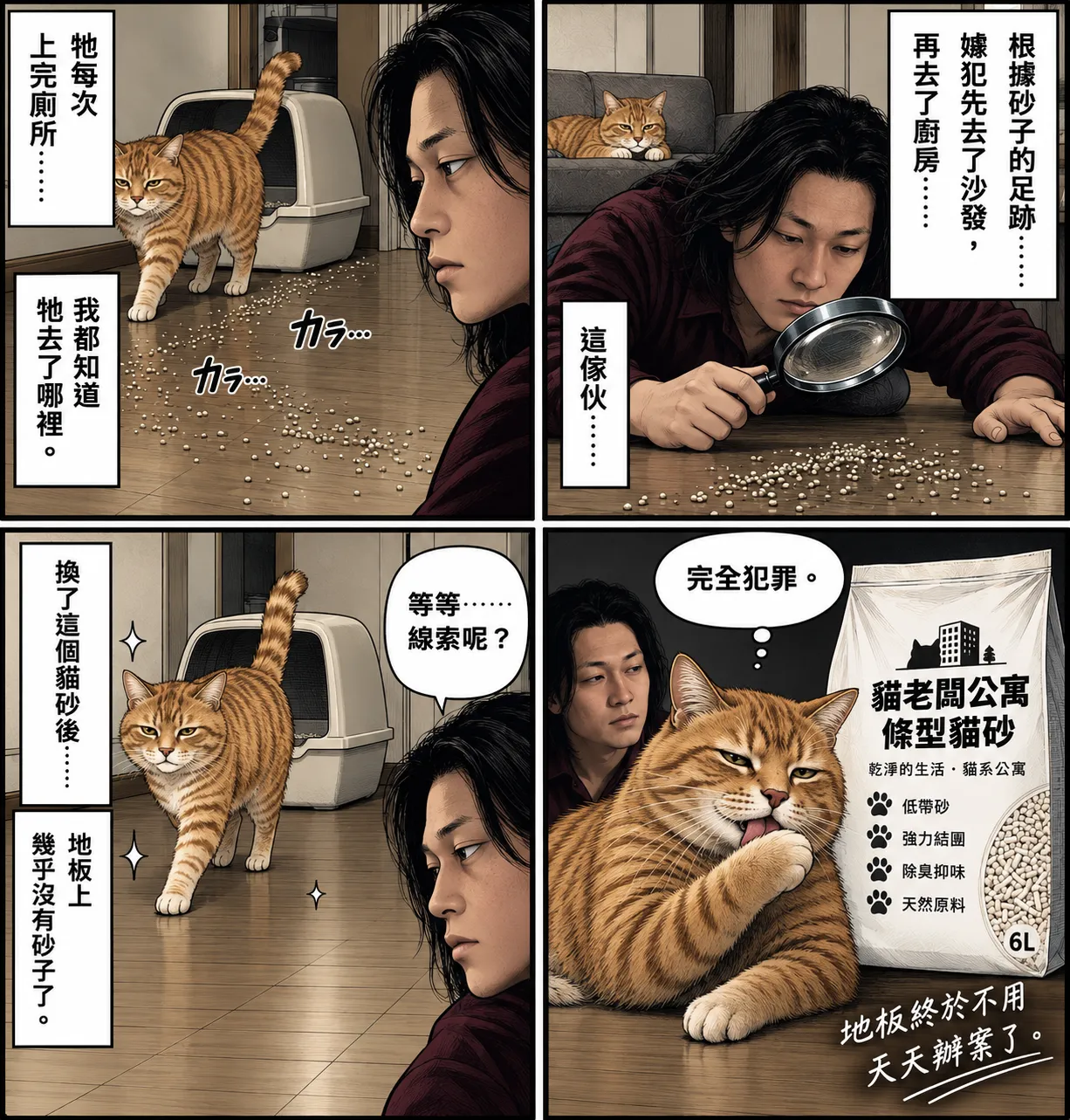 貓老闆條形公寓凝結豆腐砂：用了才知道，地板終於不會到處都是砂