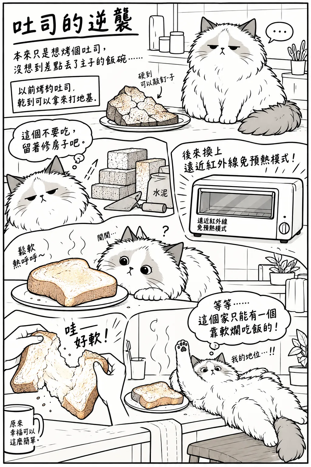 Panasonic 9L微電腦遠紅外線電烤箱 NB-DT52:小家庭想省心早餐,這台從規格到評價都讓人心動 四格漫畫